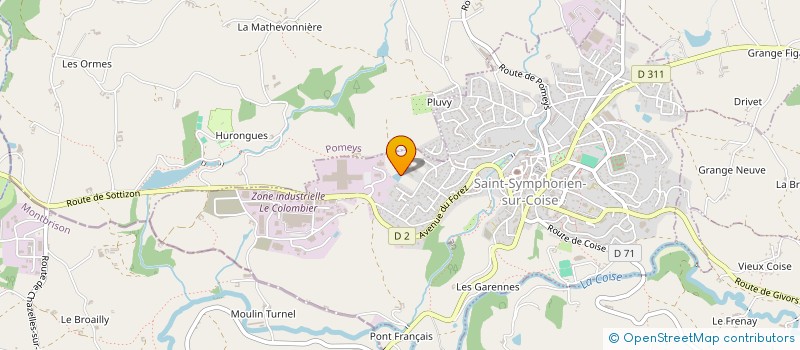 localisation de l'entreprise AUREA GP  SAINT-SYMPHORIEN-SUR-COISE
