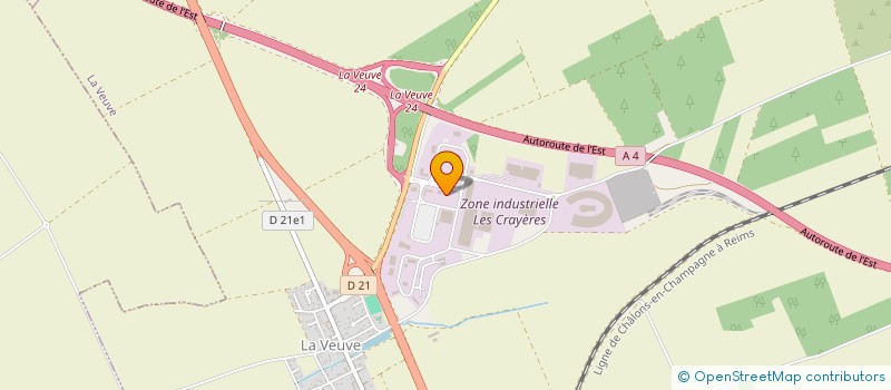 localisation de l'entreprise AUREADE à LA VEUVE