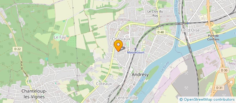 localisation de l'entreprise AUREAS à ANDRESY