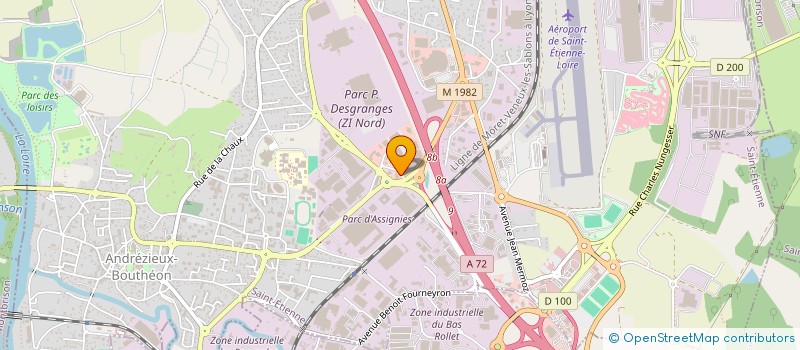 localisation de l'entreprise AURECA  ANDREZIEUX-BOUTHEON