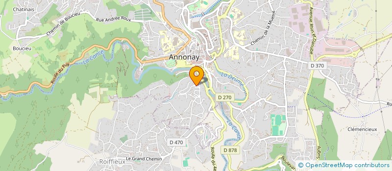 localisation de l'entreprise AURECE à ANNONAY