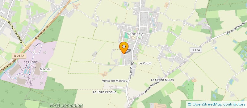 localisation de l'entreprise AURECLA 45 à VENNECY