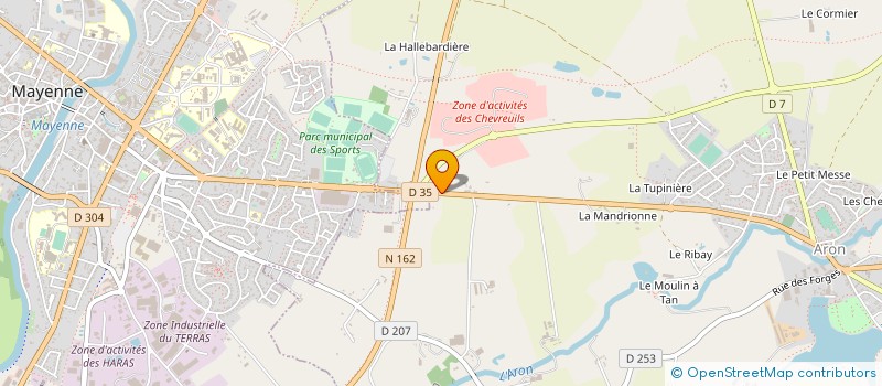 localisation de l'entreprise AUREDIFFUSION  LA BAZOGE-MONTPINCON