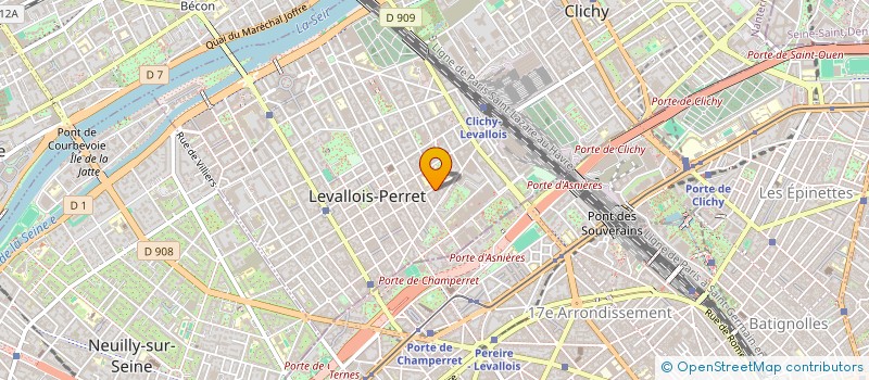 localisation de l'entreprise AUREIS à LEVALLOIS-PERRET