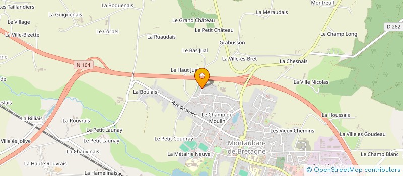 localisation de l'entreprise AURELBAN  MONTAUBAN-DE-BRETAGNE