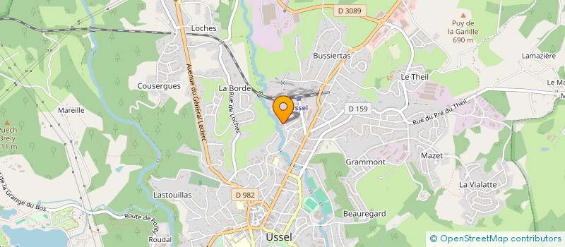 localisation de l'entreprise AURELEC  USSEL