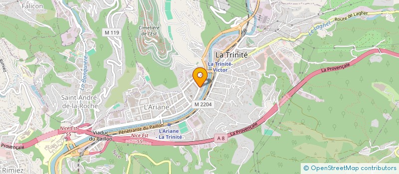 localisation de l'entreprise AURELIA à NICE