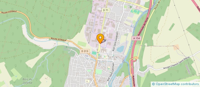 localisation de l'entreprise AURELIA COIFFURE à LOUVIERS
