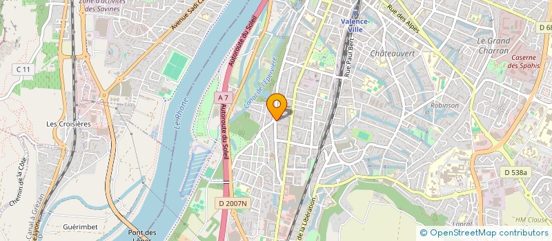 localisation de l'entreprise AURELIA GRANIER - ARCHITECTURE INTERIEURE  VALENCE