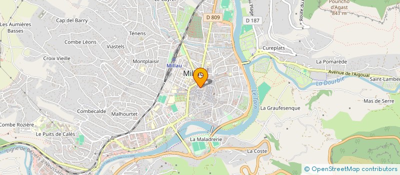 localisation de l'entreprise AURELIE  MILLAU