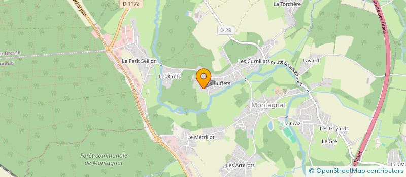 localisation de l'entreprise AURELIE ET FELIX  MONTAGNAT