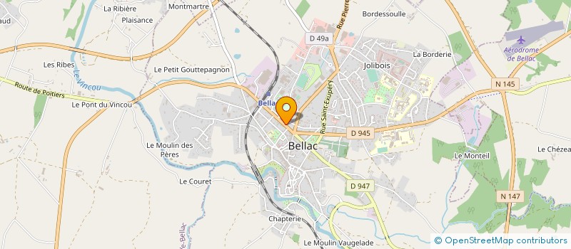 localisation de l'entreprise AURELIE GIROT-CANO à BELLAC