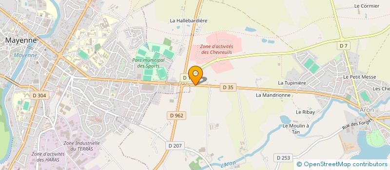 localisation de l'entreprise AURELIEN  LA BAZOGE-MONTPINCON