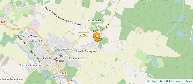 localisation de l'entreprise AURELIEN CHARPENTE ET  CONSTRUCTIONS BOIS  COUR-CHEVERNY