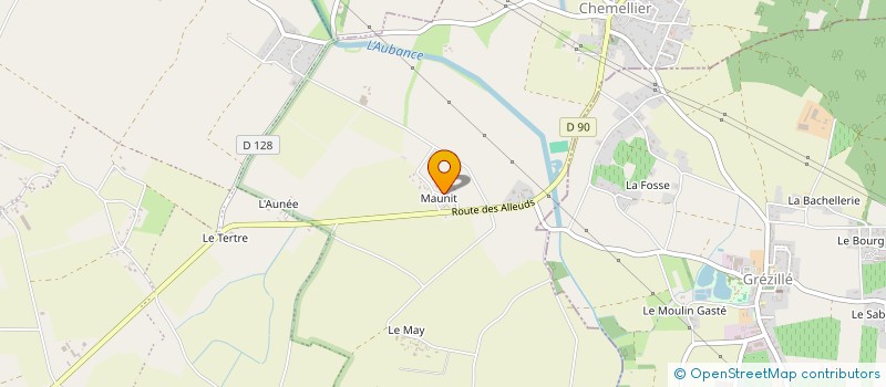 localisation de l'entreprise AURELIEN DELORME TRANSPORT  BRISSAC LOIRE AUBANCE
