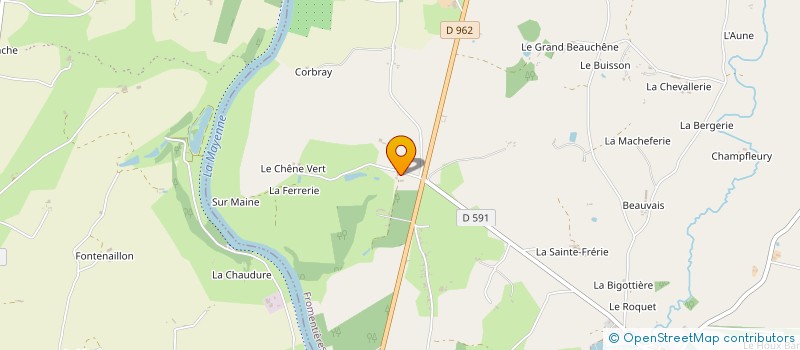 localisation de l'entreprise AURELIEN GITEAU ELEC  FROMENTIERES