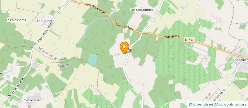 localisation de l'entreprise AURELIEN TERRASSEMENT  SAINT-ANDRE-DE-LIDON