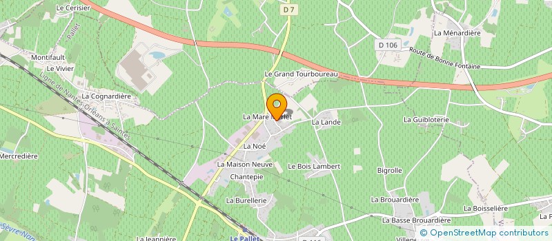 localisation de l'entreprise AURELIEN VOLLANT à LE PALLET