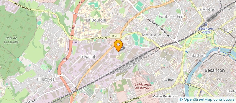 localisation de l'entreprise AUREMAT  BESANCON