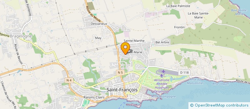 localisation de l'entreprise AUREMY à SAINT-FRANCOIS