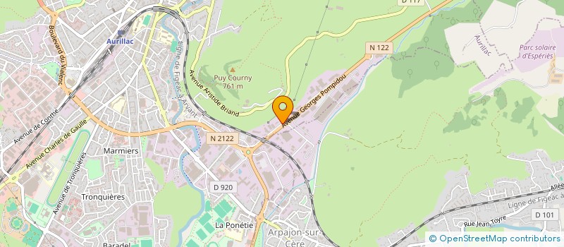 localisation de l'entreprise AURENA à AURILLAC