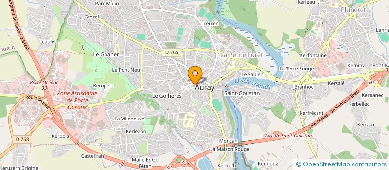 localisation de l'entreprise AUREOLE à AURAY