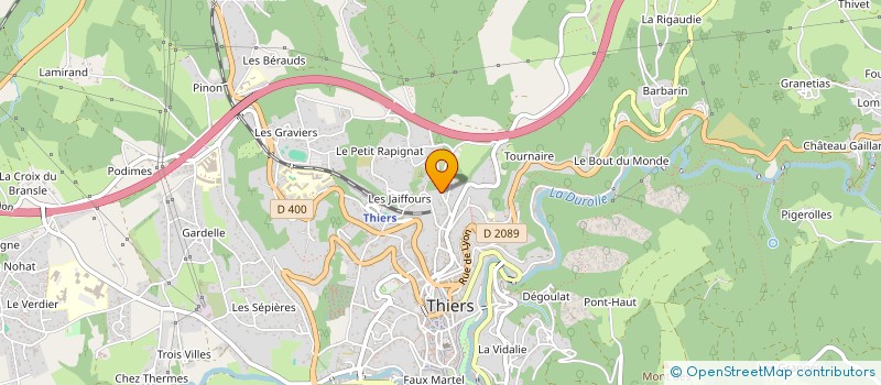 localisation de l'entreprise AURES  THIERS