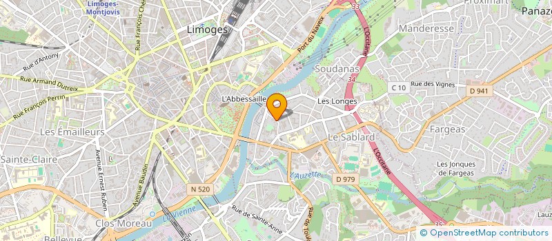 localisation de l'entreprise AUREVAL à LIMOGES