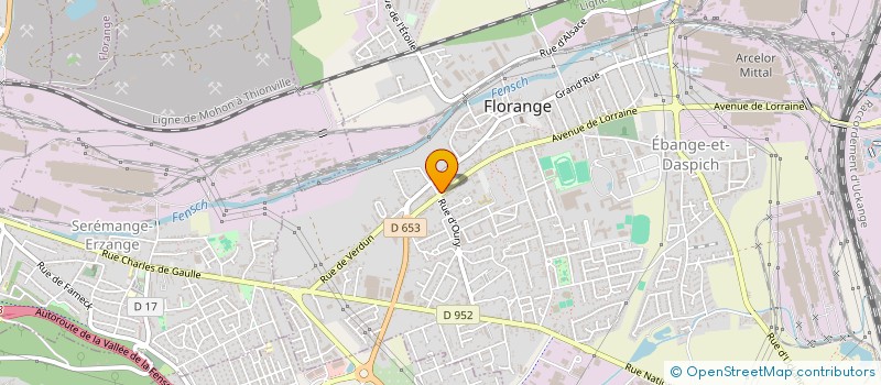 localisation de l'entreprise AUREVI à FLORANGE