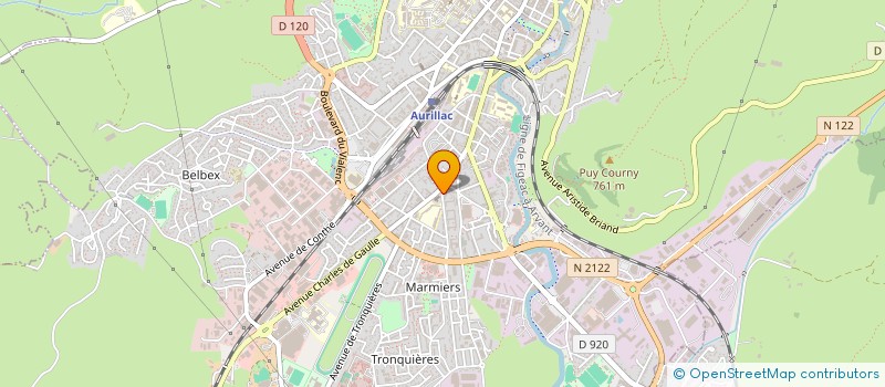 localisation de l'entreprise AURI'GAZ à AURILLAC
