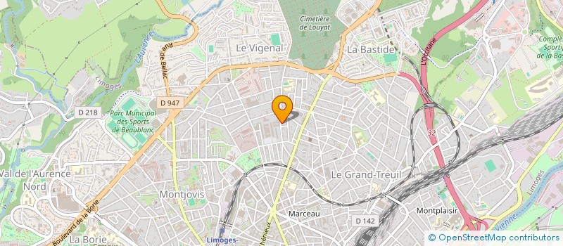 localisation de l'entreprise AURIAC-MAHAUT à LIMOGES