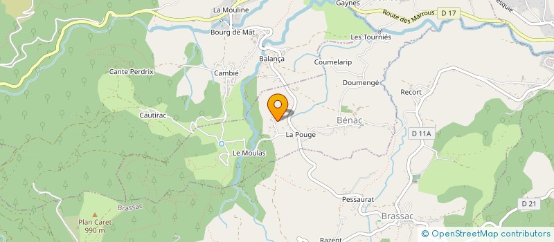 localisation de l'entreprise AURIAC SOPHIE à BENAC