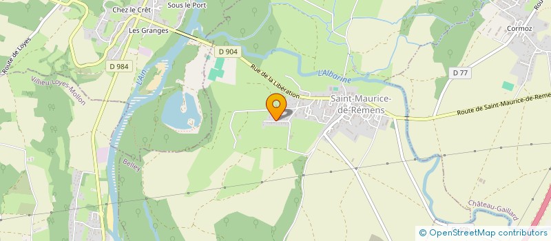 localisation de l'entreprise AURIELYS à SAINT-MAURICE-DE-REMENS