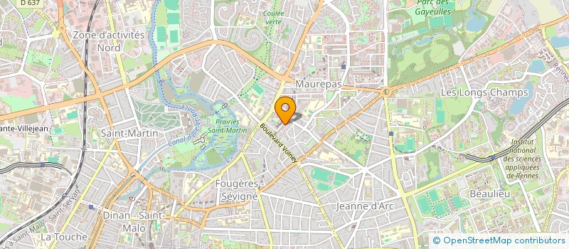 localisation de l'entreprise AURIGA à RENNES