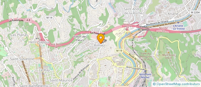 localisation de l'entreprise AURIGE INGENIERIE à NICE
