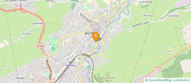 localisation de l'entreprise AURIJURIS à AURILLAC