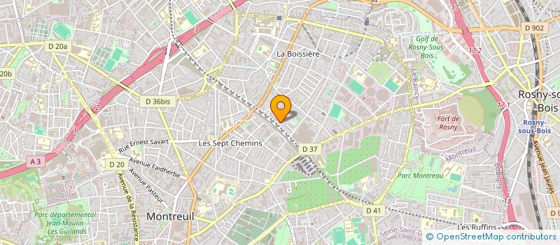 localisation de l'entreprise AURIK PLUS à MONTREUIL