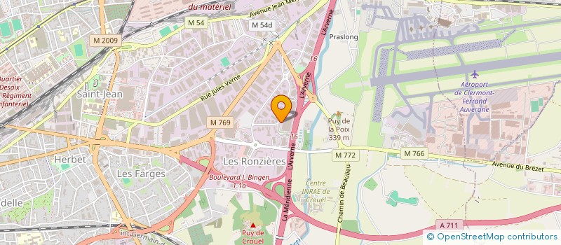 localisation de l'entreprise AURILLAC CHALEUR BOIS  CLERMONT-FERRAND