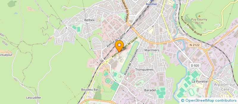 localisation de l'entreprise AURILLAC JCE à AURILLAC