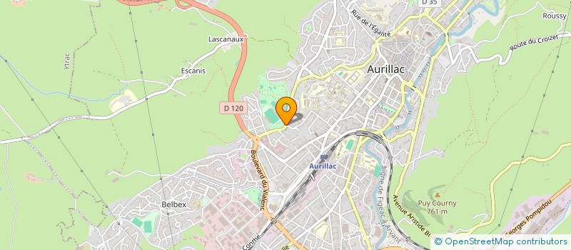 localisation de l'entreprise AURILLAC MONTAGNE ESCALADE à AURILLAC