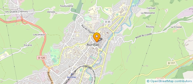 localisation de l'entreprise AURILLAC SPORT à AURILLAC