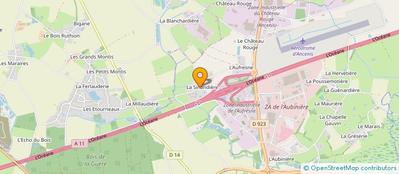 localisation de l'entreprise AURILLON MACONNERIE à ANCENIS-SAINT-GEREON