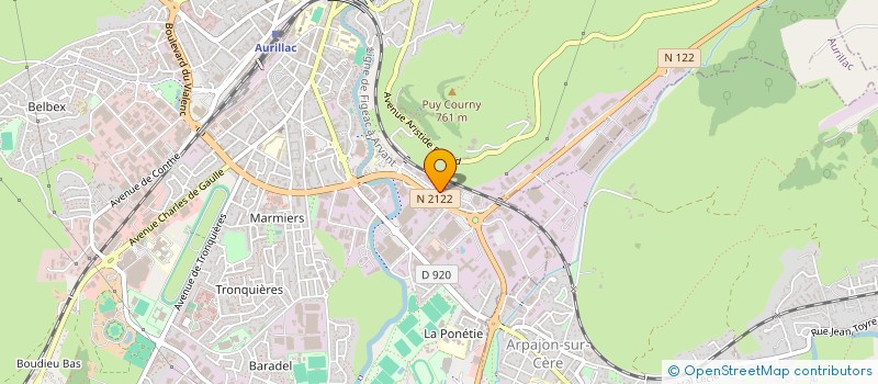 localisation de l'entreprise AURIMAT BTP à AURILLAC