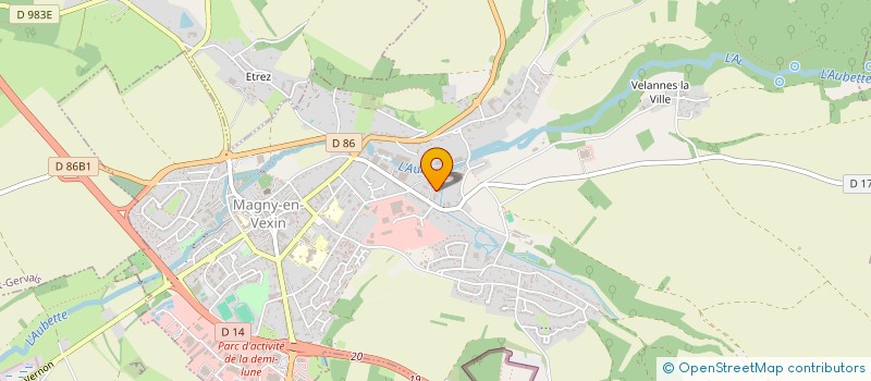 localisation de l'entreprise AURINE  MAGNY-EN-VEXIN