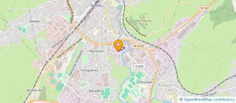 localisation de l'entreprise AURINORD CONSTRUCTION à AURILLAC