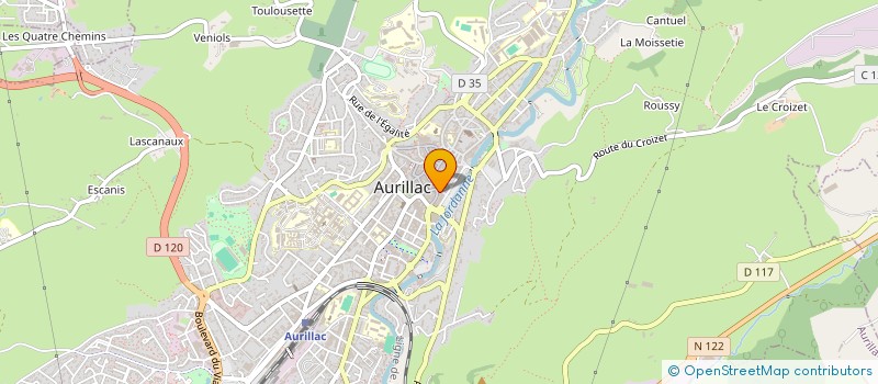 localisation de l'entreprise AURISAND à AURILLAC