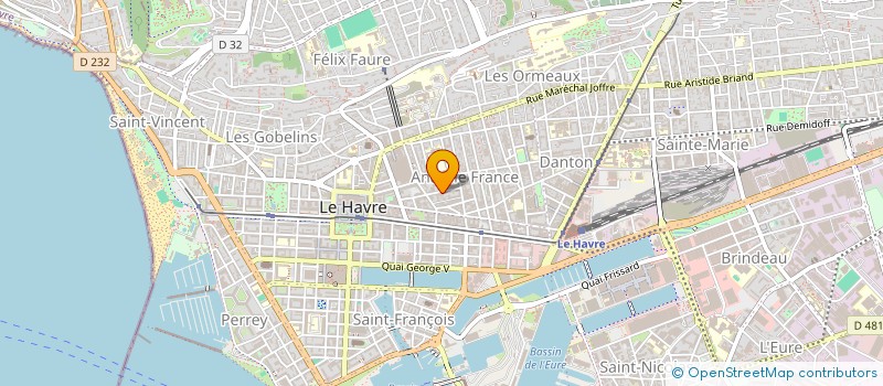 localisation de l'entreprise AURIZ'IMM1  LE HAVRE