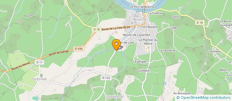 localisation de l'entreprise AURIZON  LUGAIGNAC