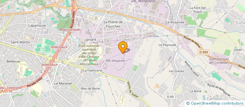 localisation de l'entreprise AUROCK à ALBI