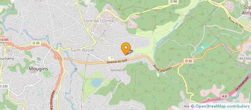 localisation de l'entreprise AURON à MOUGINS